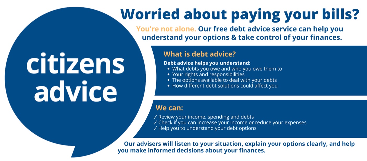 Citizens Advice debt advice — worried about paying your bills?
